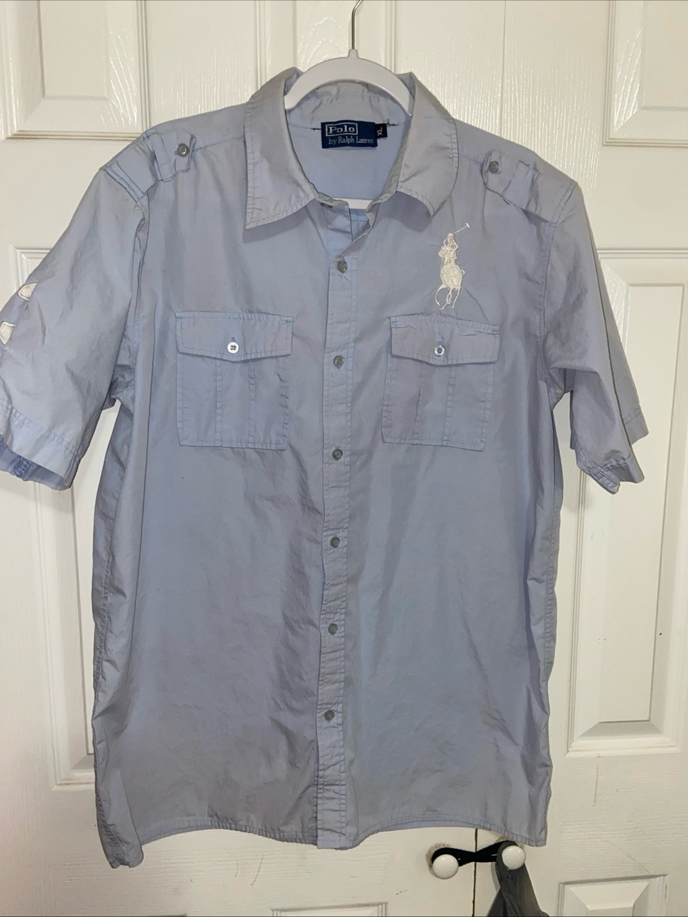 Ralph Lauren Light Blue Short-Sleeve Button-Down Shirt